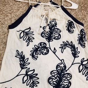 Tank with embroidery